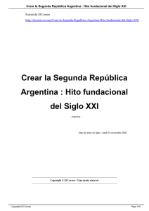 Crear la Segunda República Argentina : Hito - El Correo
