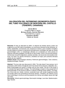 valoración del patrimonio geomorfológico del tubo volcánico de