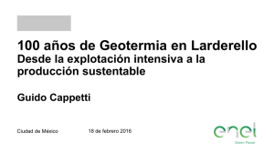 100 años de Geotermia en Larderello - Ambasciata d`Italia