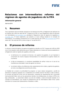 Reforma del Sistema de Agentes FIFA - Información