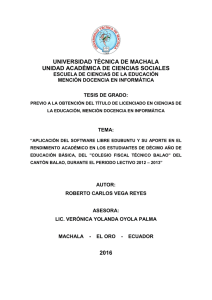 universidad técnica de machala unidad académica de ciencias