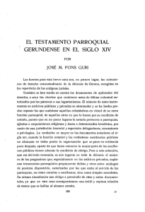 EL TESTAMENTO PARROQUIAL GERUNDENSE EN EL SIGLO XIV