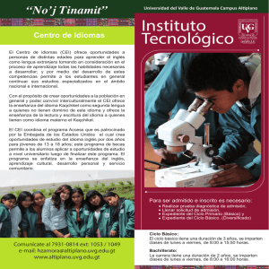folleto - UVG - Universidad del Valle de Guatemala