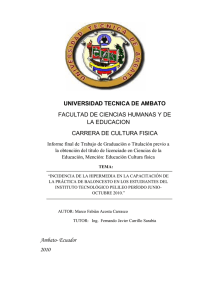 UNIVERSIDAD TECNICA DE AMBATO FACULTAD DE CIENCIAS