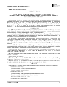 NOM-005-NUCL-1994 - LEGISMEX Legislación Ambiental Mexicana