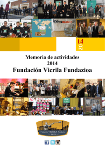 2014: Memoria Social - Fundación Vicrila Fundazioa