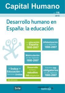 Desarrollo humano en España: la educación