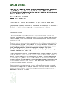 LEY 2/1988, de 4 de abril, de Servicios Sociales de Andalucía