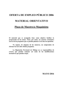 Maestro/a Maquinista - Diputación de Málaga