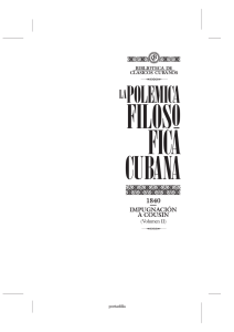 La polémica filosófica cubana (1840