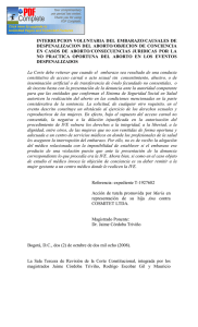 Sentencia T-946/08 INTERRUPCION VOLUNTARIA DEL