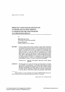 Medicina y sexualidad infantil en la España de los años treinta. La