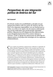 Perspectivas de una integración política de América del Sur