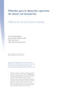 Métodos para la detección oportuna de cáncer cervicouterino