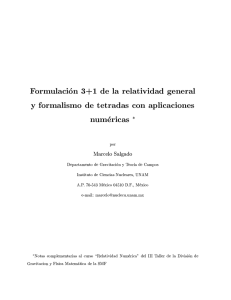 orm§laci on !# de la relati3idad general y 8ormalismo de tetradas