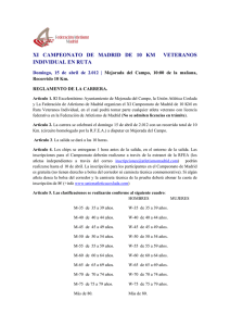 XI CAMPEONATO DE MADRID DE 10 KM VETERANOS