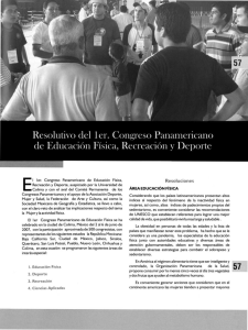 Resolutivo del 1 er. Congreso Panamericano de Educación Física