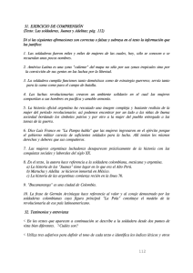 31. EJERCICIO DE COMPRENSIÓN (Texto: Las soldaderas, Juanas
