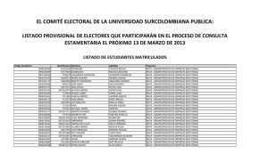 el comité electoral de la universidad surcolombiana publica