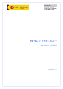 Manual Usuario GESAVE. Gestión Extranet