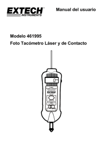 Manual del usuario Modelo 461995 Foto Tacómetro Láser