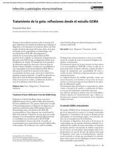Tratamiento de la gota: reflexiones desde el estudio GEMA