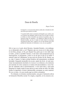 Deseo de filosofía - Revistas de la Universidad Nacional de Córdoba