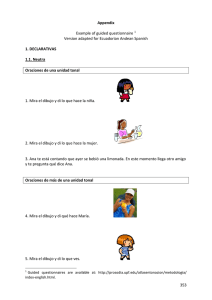 Appendix Example of guided questionnaire 1 Version adapted for