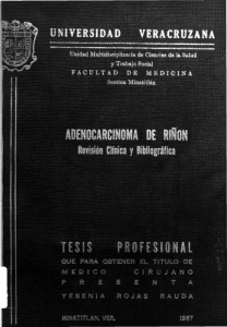 ADENOCARCINOMA DE RIÑON TESIS PROFESIONAL