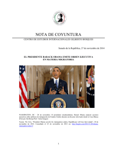 El Presidente Barack Obama emite orden ejecutiva en materia