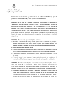 Declaración de interés en Teletrabajo