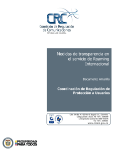 Medidas de transparencia en el servicio de Roaming Internacional