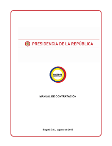 M-BS-01 Manual de Contratación - Presidencia de la República de