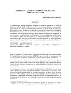 MEDELLÍN`68 : CRISOL DE UNA NUEVA COMUNICACION PARA