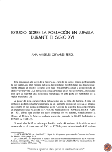 Estudio sobre la población en Jumilla durante el siglo XVI