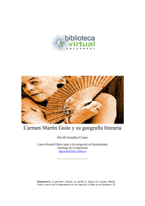 Carmen Martín Gaite y su geografía literaria