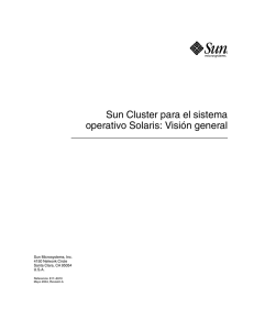 Sun Cluster para el sistema operativo Solaris