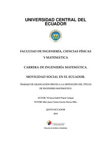 movilidad social en el ecuador. - Biblioteca UCE