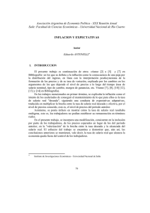 Inflación y expectativas. - Asociación Argentina de Economía Política