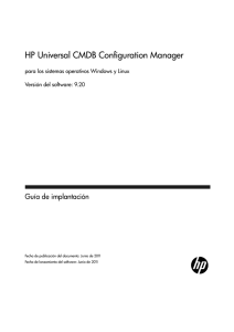 Guía de implantación de HP Universal CMDB Configuration Manager