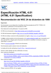 Especificación HTML 4.01
