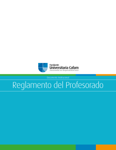 Reglamento del Profesorado - Fundación Universitaria Cafam