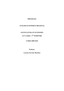 Programa (curso 2009/2010) - Departamento de Análisis Económico.