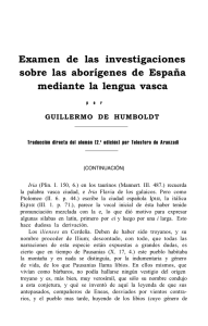 Examen de las investigaciones sobre los aborígenes de España