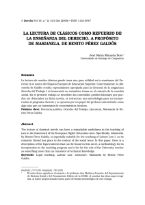 la lectura de clásicos como refuerzo de la enseñanza del derecho. a