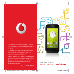 Guía de inicio rápido Vodafone Smart III