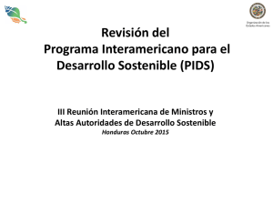 Revisión del Programa Interamericano para el Desarrollo