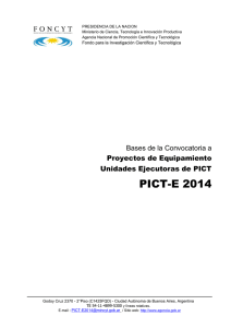 PICT-E 2014 - Agencia Nacional de Promoción Científica y