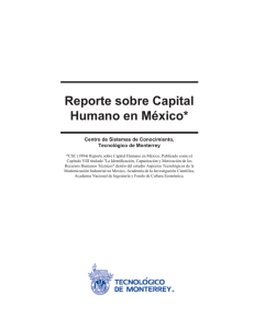 Reporte sobre Capital Humano en México