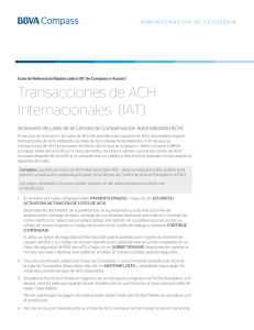Transacciones de ACH Internacionales (IAT)